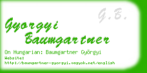 gyorgyi baumgartner business card