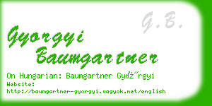 gyorgyi baumgartner business card